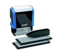 Trodat Printy 4912 - Sello de Entintaje Automático con Tinta Incorporada e Imprentilla para Componer un Texto de Hasta 4 Líneas - Tinta Negra