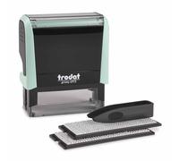 Trodat Printy 4913 - Sello automático de texto (5 líneas, 58 x 22 mm), color verde pastel