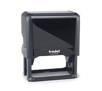 Trodat Printy 4926 - Sello de texto personalizado (75 x 37 mm, hasta 10 líneas, carga de logotipo, color de cojín a elegir)