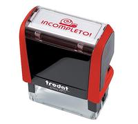 Trodat - Sello motivacional para profesores Printy 4910 autoentintado, colección Happy School, huella incompleta, color sello rojo, cartucho incluido de color rojo