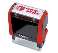 Trodat - Sello motivacional para profesores Printy 4912 Autoentintable, Colección Happy School, Huella PRUEBACI ANCORA, color sello rojo, cartucho incluido de color rojo