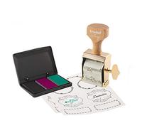 Trodat Sello vintage con 6 textos y almohadilla de tinta con 3 colores