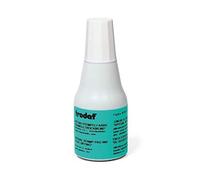 Trodat Tinta de tinta blanca para tampón de mano de 25 ml en botella, indeleble, para rellenar, secado rápido