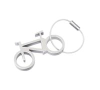 TROIKA Abrebotellas con llavero bicicleta DRAHTESEL aluminio plateado original