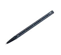 TROIKA Bolígrafo con mina D1 negra de carbono Basic con regla de centímetro/pulgada, escala 1:20/1:50, cambio de minas de aluminio y metal en aspecto de carbono original