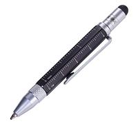 Troika Bolígrafo multitarea Liliput PIP25/BK, regla cm/pulg, destornillador y lápiz capacitivo (negro)