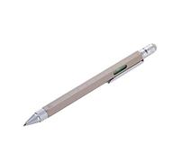 Troika Bolígrafo multitarea Construction PIP20/BE – regla cm/pulg, destornillador, gris/plateado