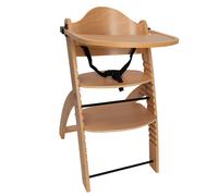 Trona Evolutiva MS de Madera y Silla Infantil en Color Natural