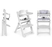 Trona Evolutiva Plegable Innovaciones Ms Full Plus, Blanca, con Cojín Gris