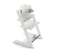 Trona Tripp Trapp de Stokke con Baby Set, Blanco - Silla ajustable y evolutiva para niños y adultos - Ergonómica & diseño atemporal