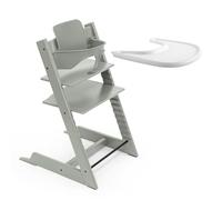 Stokke Trona Tripp Trapp Verde Glaciar – Bandeja (Blanco), Baby Set 2 (6–36 meses), Ajustable