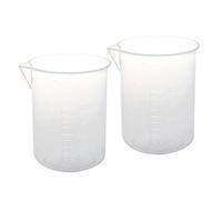 Trooth 2 Piezas 50 Ml Laboratorio PláStico Agua LíQuido Vaso Medidor Transparente