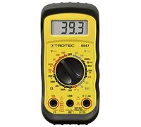 TROTEC BE47 multímetro digital robusto con funda protectora | CAT II 600 V/CAT III 300 V, prueba de diodos, continuidad acústica y 7 funciones de medición para uso profesional