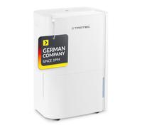 TROTEC Deshumidificador TTK 66 E, 24L / Día, Pantalla LED, Función Secado de Ropa, Depósito 3L, Portátil, Silencioso, Reinicio Automático, Auto-Apagado, Temporizador, Higrostato