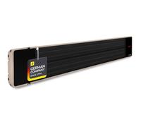 TROTEC IRD 1800 radiador infrarrojo oscuro 1.800 W con mando a distancia | 3 niveles, temporizador de 24 h, mando, IP55, calor sin luz visible y montaje en pared o techo para exterior protegido