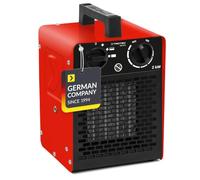 TROTEC TDS 10 C calefactor cerámico 2 kW PTC con termostato para taller | 2 niveles de calor, caudal de aire de 140 m³/h, termostato regulable, elemento cerámico PTC para calor rápido y uniforme