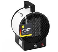 TROTEC TDS 10 M calefactor cerámico 2 kW PTC con termostato para taller | 2 niveles de calor, caudal de aire de 100 m³/h, termostato regulable, para obra, taller y grandes espacios