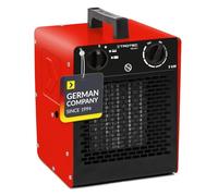 TROTEC TDS 20 C calefactor cerámico 3 kW PTC con termostato para taller | 2 niveles de calor, caudal de aire de 180 m³/h, termostato regulable, elemento cerámico PTC para calor rápido y uniforme