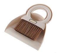 TRRYUIP Mini Juego de Recogedor y Cepillo Cepillo de Limpieza Escritorio recogedor Mini Escoba Mano Barrido Suelo Suave(Round Handle White b)