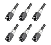 Trsnzul Vástago Hexagonal Destornillador Bit Holder, Portapuntas Magnético, Portapuntas de Taladro Eléctrico Adaptador, Para Taladros de Mango Hexagonal (60 mm, 6 Piezas)