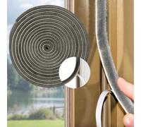TRUHUI Burlete autoadhesivo de cepillo, tira de sellado de cepillo para puerta, 9 mm de ancho x 23 mm de alto x 10 m de largo, color gris