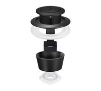 Truos otón Pulsador de Inodoro, Botón de Descarga Doble, Ahorro de Agua, Accesorio Ajustable, Válvulas de Llenado de Inodoro, Reparación, para Baño, Negro