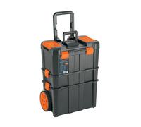 Truper - Caja para herramientas 3 en 1 desmontable de polipropileno con ruedas de 19 cm, capacidad 53 L y soporte de 20 kg