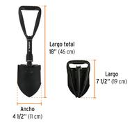 Truper Mini Pala Plegable con Funda 46 Cm - Almacenaje Fácil
