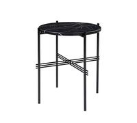 TS Mesa Auxiliar Redonda Ø40 Negro/ Mármol Marquina Negro