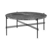 TS Mesa de Centro Redonda Ø80 Mármol Emperador Negro/ Gris