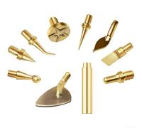TS100 Puntas de soldador 936 boquillas de latón, 17 piezas, herramienta de inserción de calor para impresión 3D, reparación de grabado para pla ABS, nailon, cobre, 2,6 cm (10 piezas)
