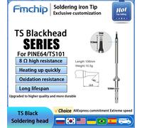 TS100 TS101 Pine64 Cabezal de soldadura negro de repuesto de alta calidad Calentamiento rápido Temperatura estable Punta Pinecil V2 TS más duradera XA-TS-KR
