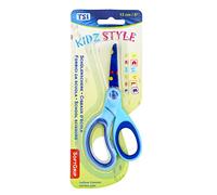 TSI Tijera escolar con diseño en las hojas de tijera, tamaño 13 cm, color azul, diseño de lunares, número de referencia 41807