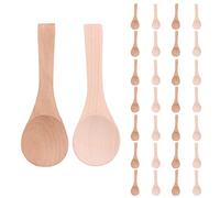 Tskcvy Cucharas PequeñAs de Madera Mini Cucharas de DegustacióN Condimentos Cucharas de Sal para Cocina Aceite de Condimento de Cocina Café Té AzúCar 30 Piezas