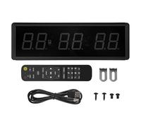 Tskcvy Temporizador de Gimnasio, Temporizador Intervalo LED, Reloj de Cuenta Regresiva Digital Montado en Pared, Temporizador Fitness, DíGitos hacia Abajo/Arriba, CronóMetro para el Hogar