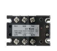 TSR SSR-10DA SSR-40DA SSR 25A 60A 80A 100A relé trifásico SSR de estado sólido Control CC CA 480V 5-32V disipador térmico de aluminio de entrada 1 Uds(Sink3-C)