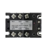 TSR SSR Three Phase Solid State Relay DC Control AC 480V 5-32V Input Aluminum Heat Sink 1pcs(80A)