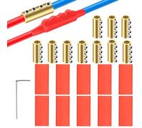 TSV Juego de 10 tuercas de conector de alambre, 6-10 AWG 80 A, terminales de latón sin crimpado, conectores de rosca para automóviles marinos industriales