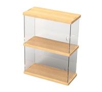 TTETTZ Vitrina Acrílica Transparente Caja Expositora Organizador Soporte Antipolvo para Figuras de Acción Miniaturas Y Juguetes Protección contra Polvo Y Suc, 2 Capas 25,4 cm
