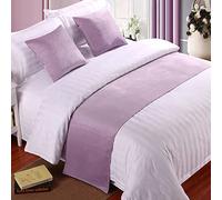 TTiiLoe Caminos de Cama Individuales de Terciopelo Suave para decoración de Cama, Colcha de Lujo Morado, Camino de Cama para pie de Cama, Bufanda, 180 x 50 cm
