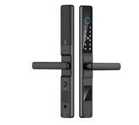 TTLock Cerradura Inteligente Impermeable para Puerta Corredera, Cerradura Electrónica de Aleación de Aluminio con Control por Huella Dactilar, Aplicación y Alexa, IP66 para Puertas de Vidrio y Metal