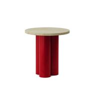Tu Mesa Auxiliar Rojo/ Travertino Claro