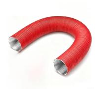 Tubo a prueba de calor flexible de la ventilación del conducto de aire del papel de aluminio 76m m para el color negro de los sistemas de calefacción del calentador y de Rv longitud de 3