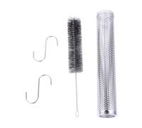 Tubo Ahumador para Barbacoa 1 Set de Acero Inoxidable Plateado