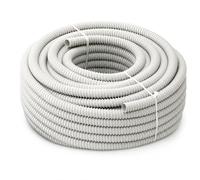 Tubo corrugado flexible aislante para instalaciones eléctricas, bobina de 30 metros de diámetro, en espiral, de PVC, diámetro de 18 mm