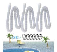 Tubo de bomba para piscina, tubos de repuesto para bombas de piscina - Accesorios Skimmer con abrazaderas, conexiones para tubos de spa y jardín para instalaciones de agua salada