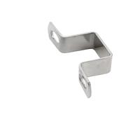 Tubo de caballo de acero inoxidable 304, rectángulo cuadrado engrosado, hebilla de Clip, tarjeta de tubo de aro de garganta(25 x 25 (2Pcs))