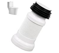 Tubo de conexión flexible para inodoro, conector universal, 240-510 mm, ajustable, para inodoro, color blanco