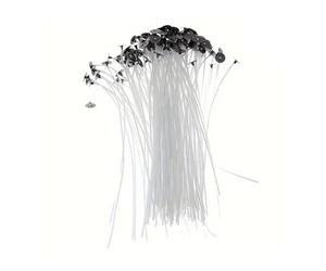 tubo de desagüe del fregadero Mechas For Velas Blancas De Calidad, Núcleo Algodón Encerado Con Soportes, Accesorios For, 100 Uds(10cm)