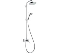 Tubo de ducha Croma 220 1jet de hansgrohe con mezclador monomando, cromado, 27222000